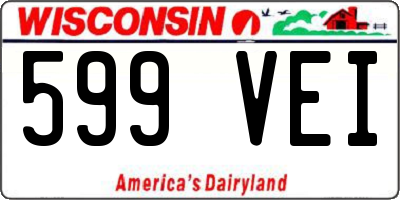 WI license plate 599VEI