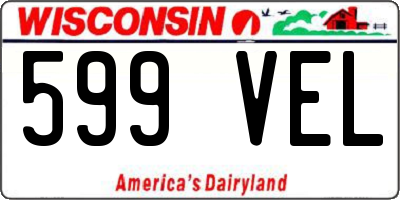 WI license plate 599VEL