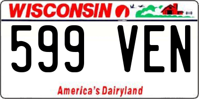 WI license plate 599VEN