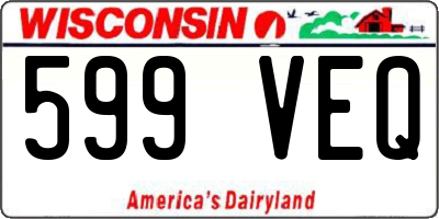 WI license plate 599VEQ