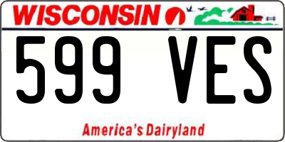 WI license plate 599VES