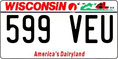 WI license plate 599VEU