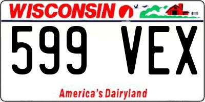 WI license plate 599VEX