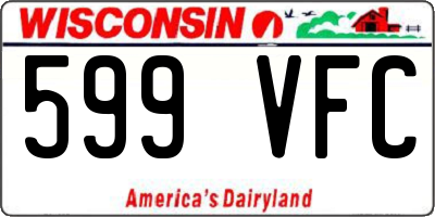 WI license plate 599VFC
