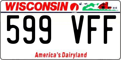 WI license plate 599VFF