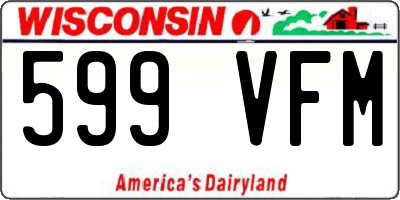 WI license plate 599VFM