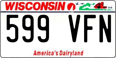 WI license plate 599VFN