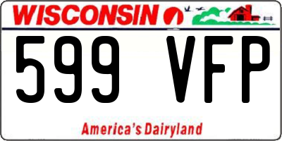 WI license plate 599VFP