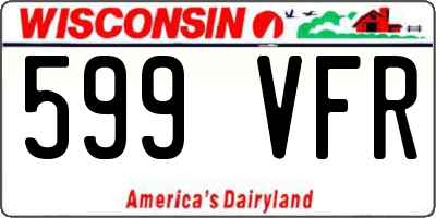 WI license plate 599VFR