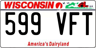 WI license plate 599VFT