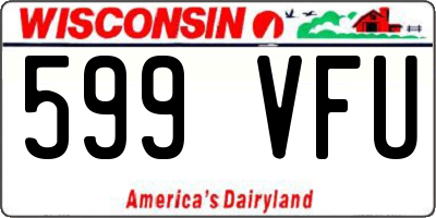 WI license plate 599VFU