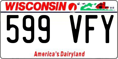 WI license plate 599VFY