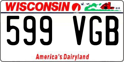 WI license plate 599VGB