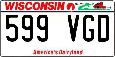 WI license plate 599VGD