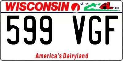 WI license plate 599VGF