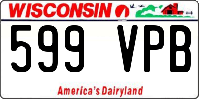 WI license plate 599VPB