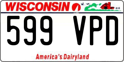WI license plate 599VPD
