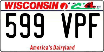 WI license plate 599VPF
