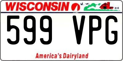 WI license plate 599VPG