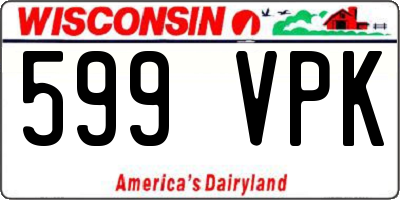 WI license plate 599VPK