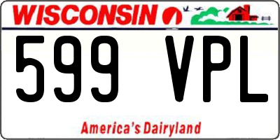 WI license plate 599VPL