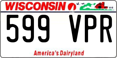 WI license plate 599VPR