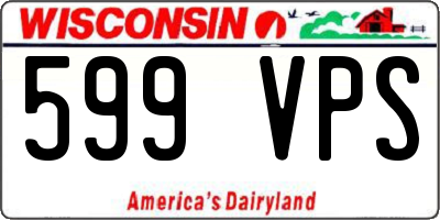 WI license plate 599VPS