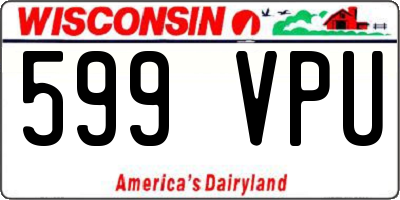 WI license plate 599VPU
