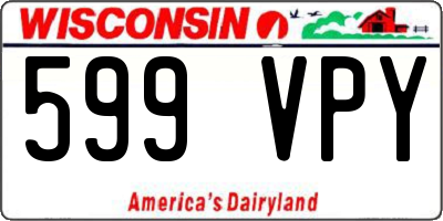 WI license plate 599VPY