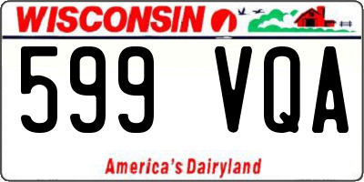 WI license plate 599VQA