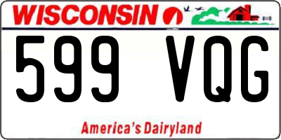 WI license plate 599VQG