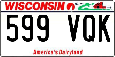 WI license plate 599VQK