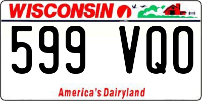 WI license plate 599VQO
