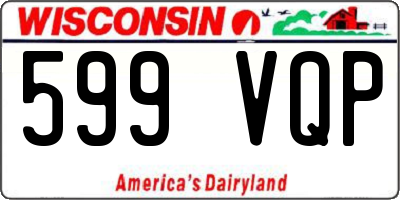 WI license plate 599VQP