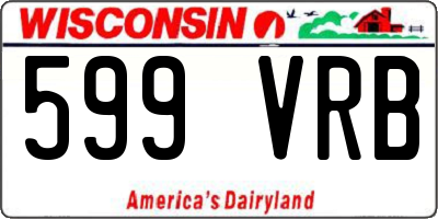 WI license plate 599VRB