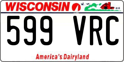 WI license plate 599VRC