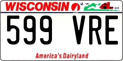 WI license plate 599VRE