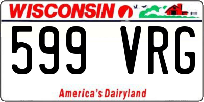 WI license plate 599VRG