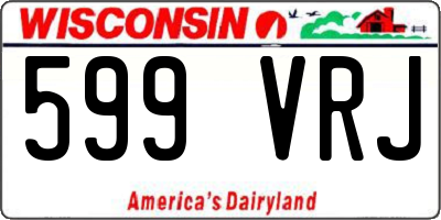 WI license plate 599VRJ