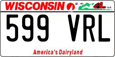 WI license plate 599VRL