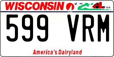 WI license plate 599VRM