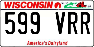 WI license plate 599VRR