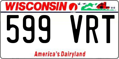 WI license plate 599VRT