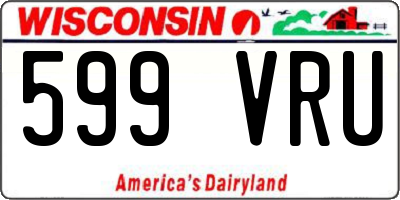WI license plate 599VRU