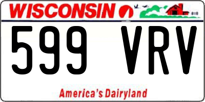 WI license plate 599VRV