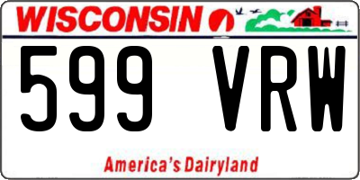 WI license plate 599VRW