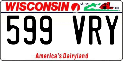 WI license plate 599VRY