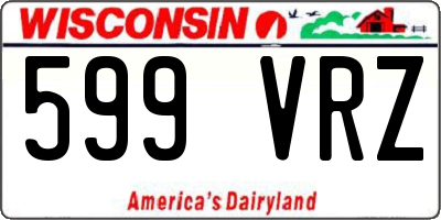 WI license plate 599VRZ