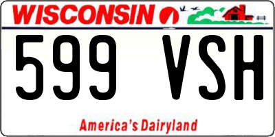 WI license plate 599VSH