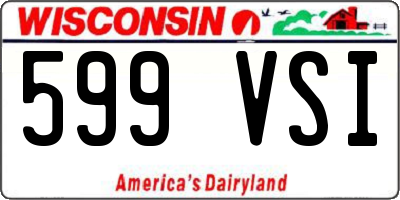 WI license plate 599VSI